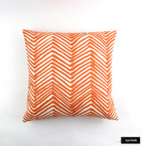 Pillow in Zig Zag Orange on Tint (22 X 22)