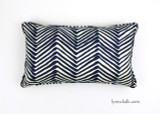 Zig Zag in New Navy on Tint with welting (14 X 24)