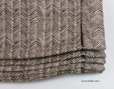 Custom London Style Roman Shades by Lynn Chalk in Quadrille Alan Campbell Petite Zig Zag -New Brown on Tint