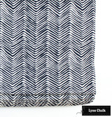 Roman Shade in Petite Zig Zag New Navy on White