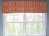 Roman Shade in larger scale Zig Zag Orange