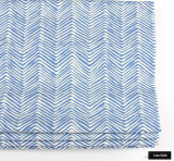 Roman Shade in Petite Zig Zag French Blue on Tint 