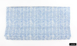 Roman Shade in Petite Zig Zag French Blue on Tint 