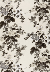 Schumacher Pyne Hollyhock Print Charcoal