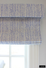 Roman Shade with Separate Box Valance in Mojave Celeste on Tint