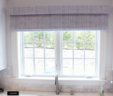  Quadrille Alan Campbell Mojave Roman Shades in Kitchen (shown in Periwinkle-comes on other colors)