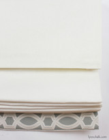 Roman Shade with 10" Self Valance in Trend 01838T 07 with Samuel & Sons 977 56199 Trim. 