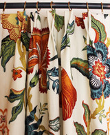 Custom Pleated Drapes by Lynn Chalk in Schumacher Celerie Kemble Hot House Flowers Spark