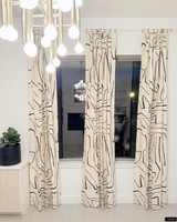 Drapes in Kelly Wearstler Graffito in Linen/Onyx