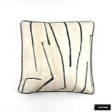 ON SALE 50% Off - Kelly Wearstler for Lee Jofa Graffito Pillow in Linen/Onyx GWF-3530.18 with Black Welting (Both Sides) Made To Order