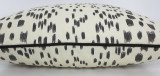 Les Touches Pillow in Black with contrasting black welting
