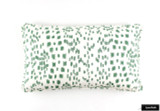 Brunschwig & Fils Les Touches Pillows in Green with Self Welting
