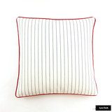 Pillow in Lodi in Sail with Red Welting (22 X 22)