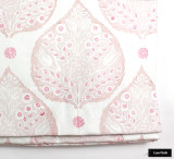 Lotus Double Wide Roman Shade in Custom Colors (Rose Quartz inside lotus, Blossom outside Lotus, Punch small petals)