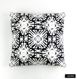 Quadrille Sigourney Reverse Small Scale Black on White 2485 09 Pillow (20 X 20)