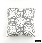 Quadrille Sigourney Reverse Grey on White Small Scale Pillow 18 X 18 