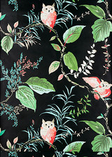 W3331 819 Owlish Wallpaper in Black