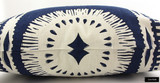 ON SALE 50% Off- Schumacher Mary McDonald Bora Bora Knife Edge Print Pillow in Marine (Both Sides-Made To Order)