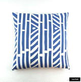 Quadrille Alan Campbell Candu Custom Pillows  (Shown in French Blue on White-comes in other Colors) 2 Pillow Minimum Order - Price is per pillow