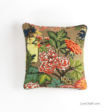 18 X 18 in Chiang Mai Dragon in Mocha with self welting