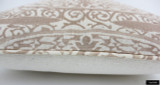 On Sale 75% Off - Quadrille Veneto Custom Pillows with self welting in Pumice 302202F (Made To Order)