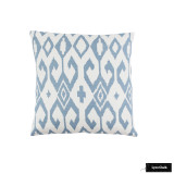 Aqua II French Blue on White Pillow (16 X 16)