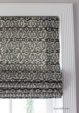 Galbraith & Paul Monarch Custom Kitchen Roman Shade (Shown in Cadet on Natural Linen)