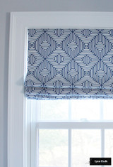 Schumacher Amazing Maze Ocean Roman Shade