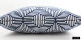 ON SALE 50% Off - Trina Turk for Schumacher Amazing Maze Indoor/Outdoor Pillow in Ocean - (Both Sides) Made To Order