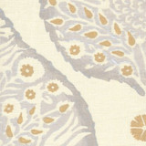 Lotus in Dove Grey on Cream Linen