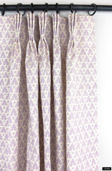 Custom Drapes in Volpi Neutral Soft Lavender on Tint 304040B 05 shown with Triple Pinch Pleat