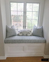 Quadrille Volpi Slate Navy and Persepolis Cream Brown Navy Pillows and Cushion