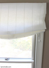 Casual Relaxed Roman Shades by in Kravet 3586-1116 Sheer Linen Stripe