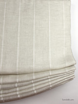 Casual Relaxed Roman Shades by in Kravet 3586-16 Natural Sheer Linen Stripe