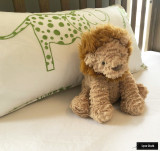  Lulu DK for Schumacher Embroidered Jungle Jubilee Roman Shades in Boys Room (comes in 4 colors)