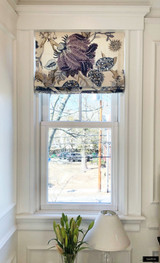 Roman Shade in Schumacher Indian Arbre Hyacinth 175781