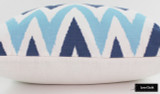 ON SALE Quadrille Tashkent II Small Scale Navy Blue on White 306026F Pillows (22 X 22)