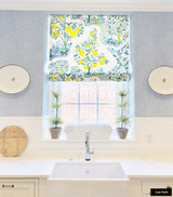 Schumacher Citrus Garden Custom Kitchen Roman Shades (shown in Pool-also comes in Lime and Primary)