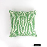 Quadrille Alan Campbell Zig Zag Custom Pillows with Piping/Welting- (Shown in Leaf on Tint-Comes in 15 Colors) Contact Me To Order