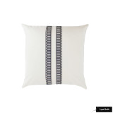 Schumacher Arches Narrow Trim Black and Off White Linen 24 X 24 Pillow