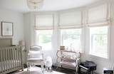 Schumacher Arches Embroidered Tape Custom Drapes (shown in Black/Off White 2 1/8" Wide-comes in several colors)