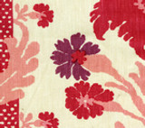 Quadrille Henriot Floral Pinks on Ecru 302040F CU