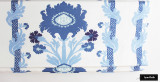 Quadrille Henriot Floral Multi Blues Roman Shade