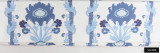 Quadrille Henriot Floral Multi Blues Roman Shade