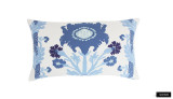 Quadrille Henriot Floral Multi Blues Pillow 14 X 24 