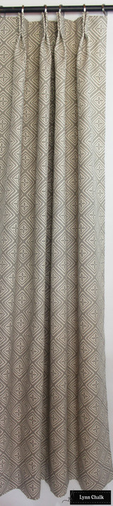 Quadrille China Seas Fiorentina Custom Drapes (shown in Pewter on Tint-Comes in many Colors)