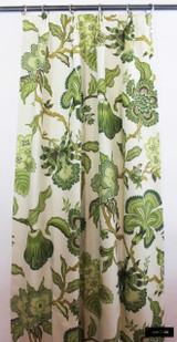 Schumacher Celerie Kemble Hothouse Flowers Custom Drapes (shown in Verdance-comes in other Colors)