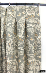 Kravet Lee Jofa Mille Fleur Custom Drapes (Shown in Silver-comes in 4 colors)