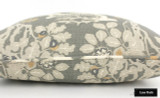 Kravet Lee Jofa Mille Fleur Silver Custom Pillow with Self Welting (Both Sides-comes in other colors)