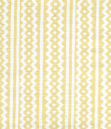 Quadrille Alan Campbell Ric Rac Gold On White Linen Cotton AC935WH-02